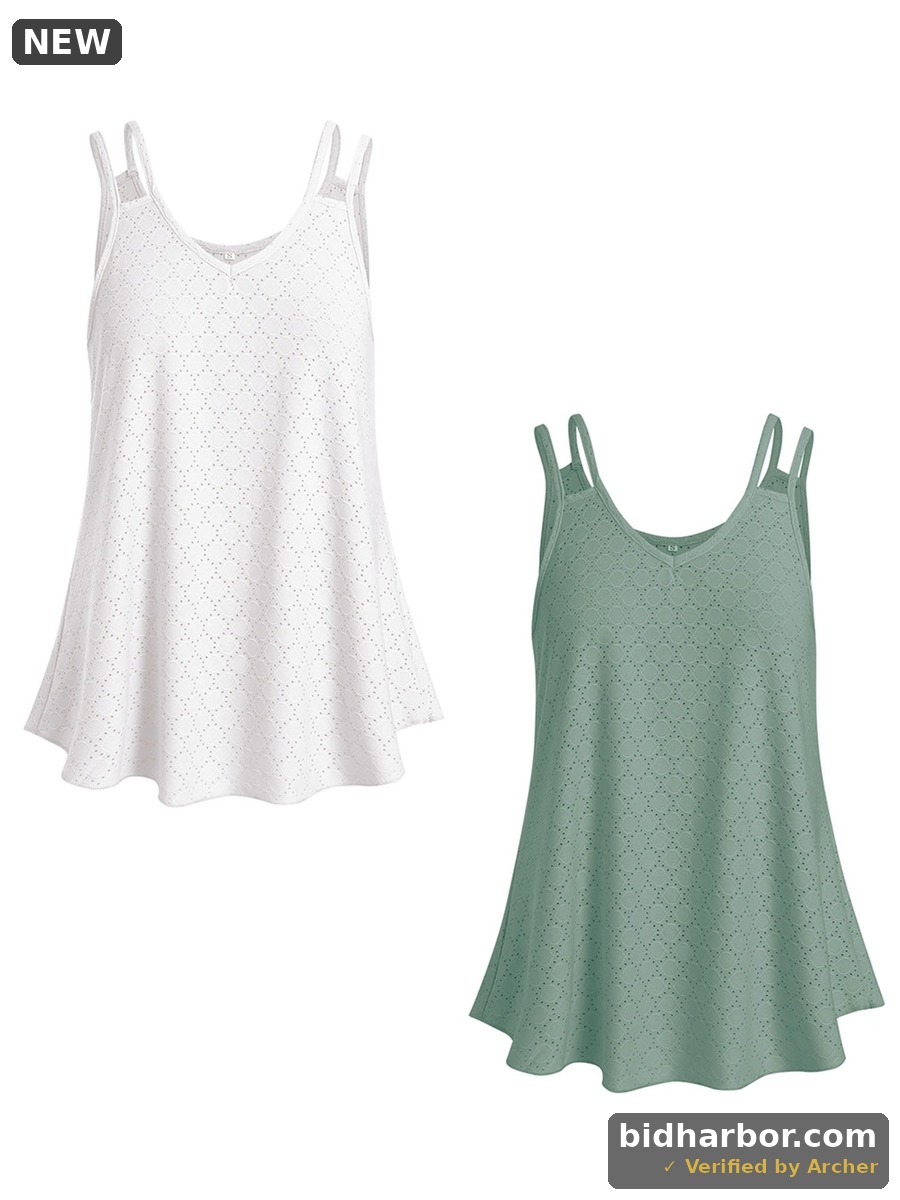 IWEMEK Womens Sling Top Spaghetti Strap Coverups Casual Summer Tank Tops for Women White and Green 2 Pieces Camisole