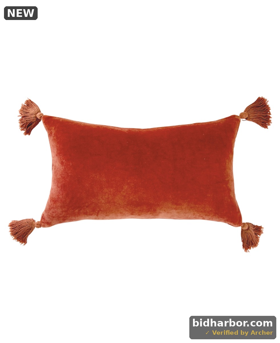 Peri Home Velvet Tassels 12"x20" Decorative Pillow Bedding
