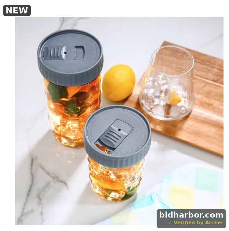 Mainstays BPA-Free Wide Mouth Mason Jar Drinking Lid - Set Of 2