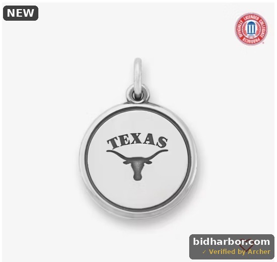 James Avery University of Texas Longhorn Disc Charm – Sterling Silver