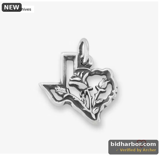 NEW James Avery Rose of Texas Charm – Sterling Silver – 2026 Archive Release
