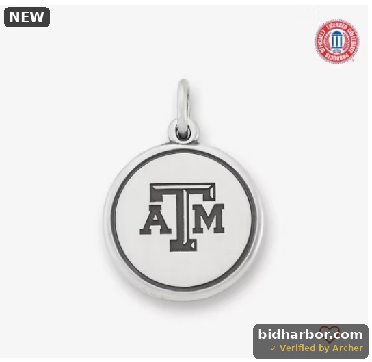 James Avery Texas A&M University Disc Charm – Sterling Silver
