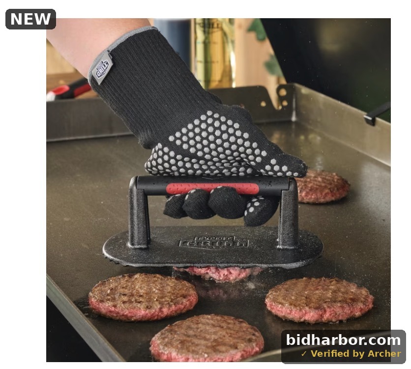 Expert Grill Heavy Duty Cast Iron Griddle Press