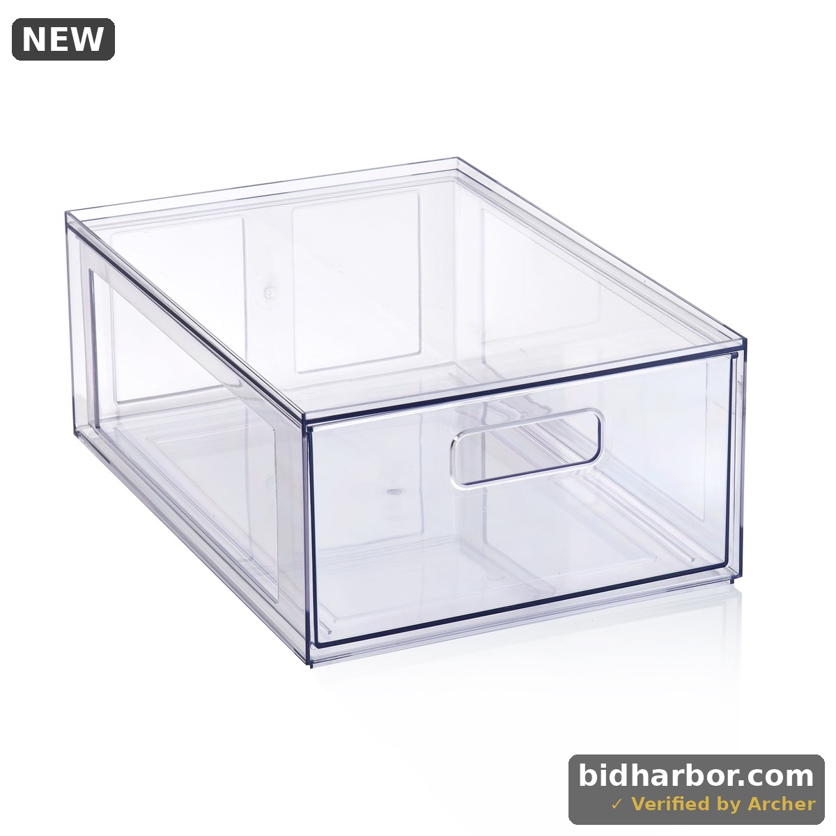 Mainstays Clear Glossy Plastic Pull-Out Closet Drawer Medium Size Adult Size