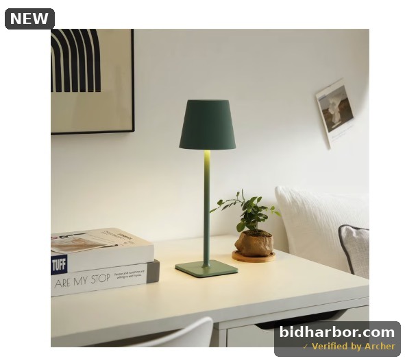 Mainstays Rechargeable 13 Table Lamp Sage Green
