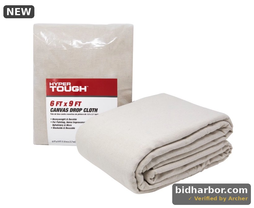 Hyper Tough Canvas Drop Cloth 6 x 9