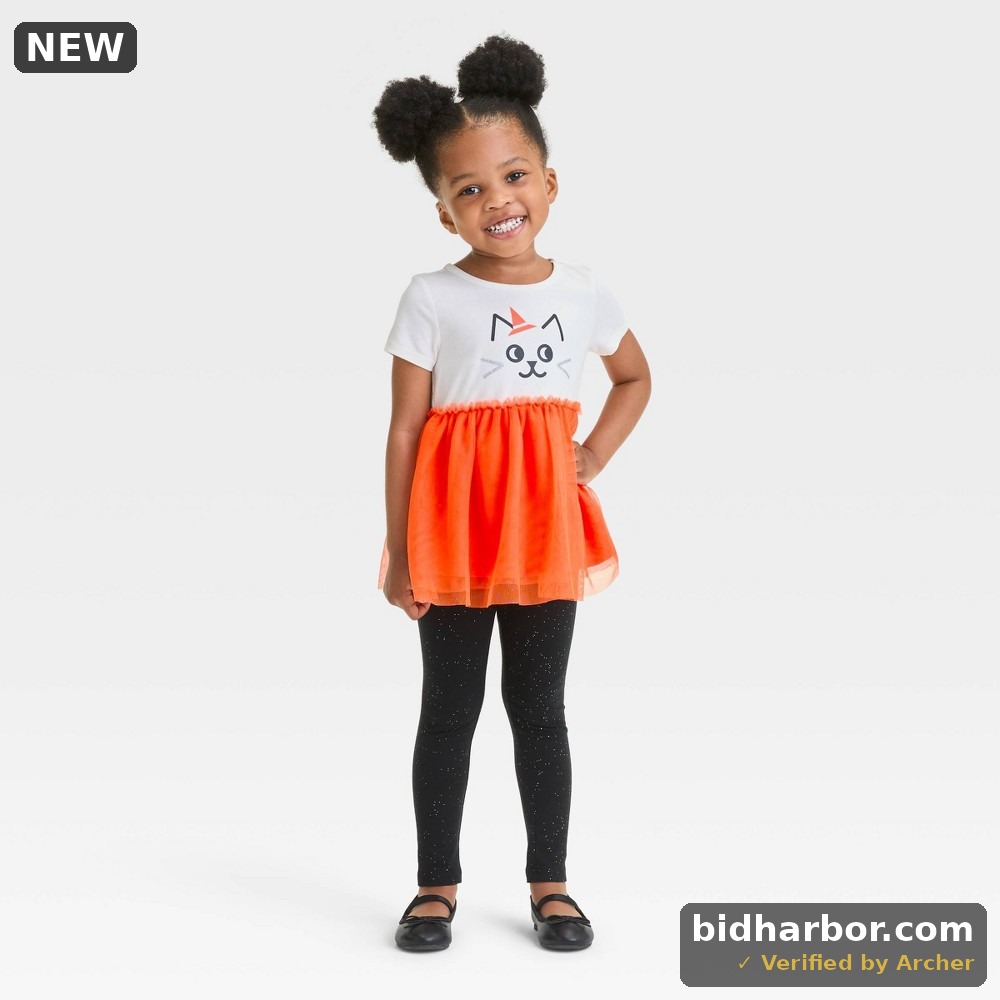 Toddler Girls' Cat Short Sleeve Top & Tulle Set - Cat & Jack™ Cream 3T
