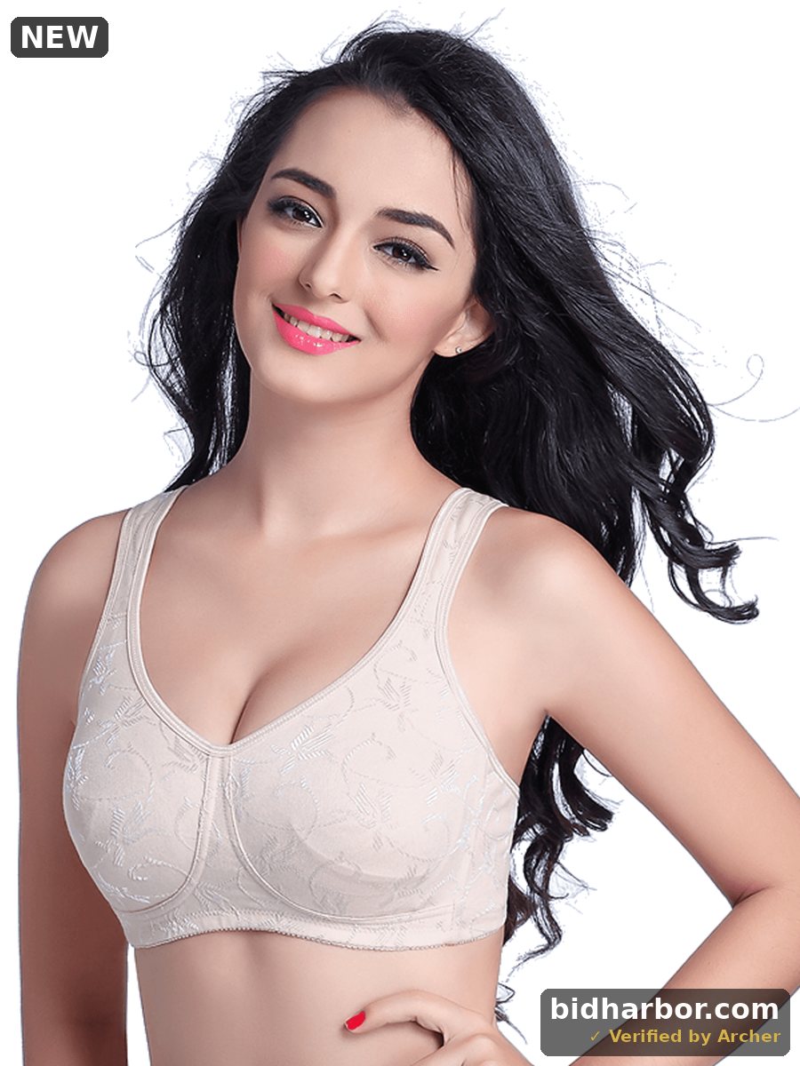 BIMEI Womens Pocketed Mastectomy Bra Post Surgery Wire Free Everyday Bra,8669,Beige,38B