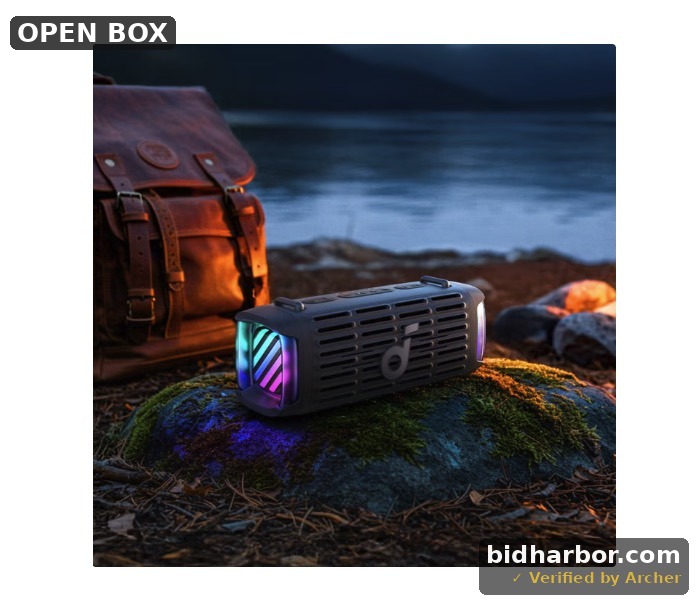 Soundcore Boom 3i by Anker, Compact Outdoor Speaker, IP68 Waterproof, Floating Playback, Saltwater-Resistant, BassUp 2.0, 50W Portable Speaker, Bluetooth 5.3, 16H, TWS, with Magnetic Case