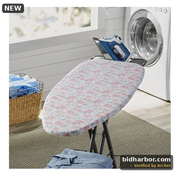 Better Homes & Gardens Ironing Board Cover - 18x54 Cotton Recycled Polyester Felt Padded Reversible Scorch Resistant Multicolor Mayflower Flora