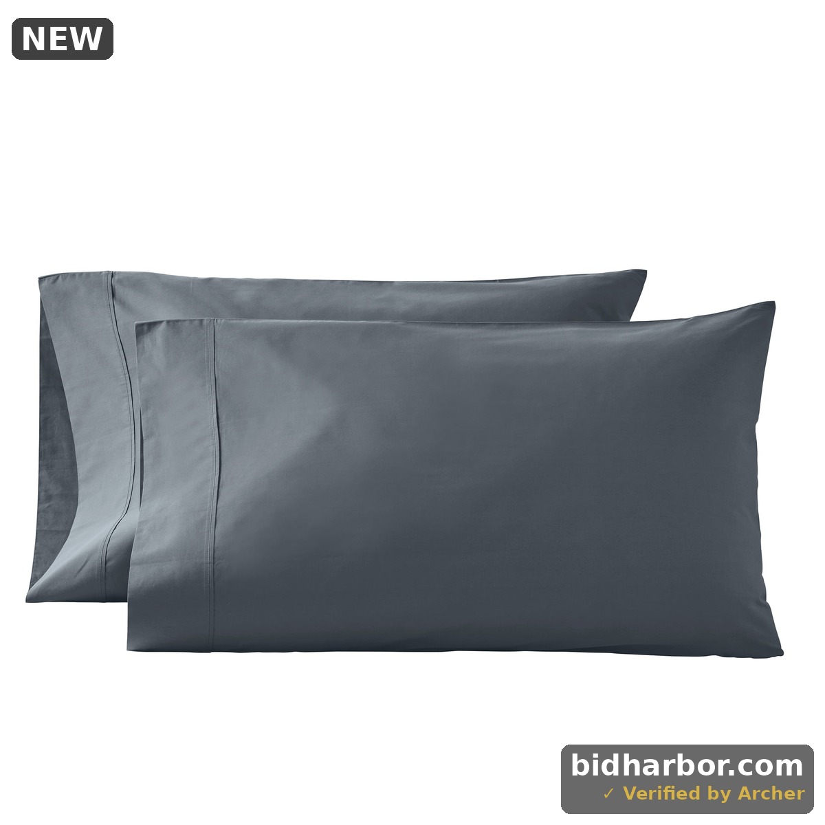 Alok Industries Better Homes & Gardens 300 Thread Count Gray Cotton Percale Pillowcases King