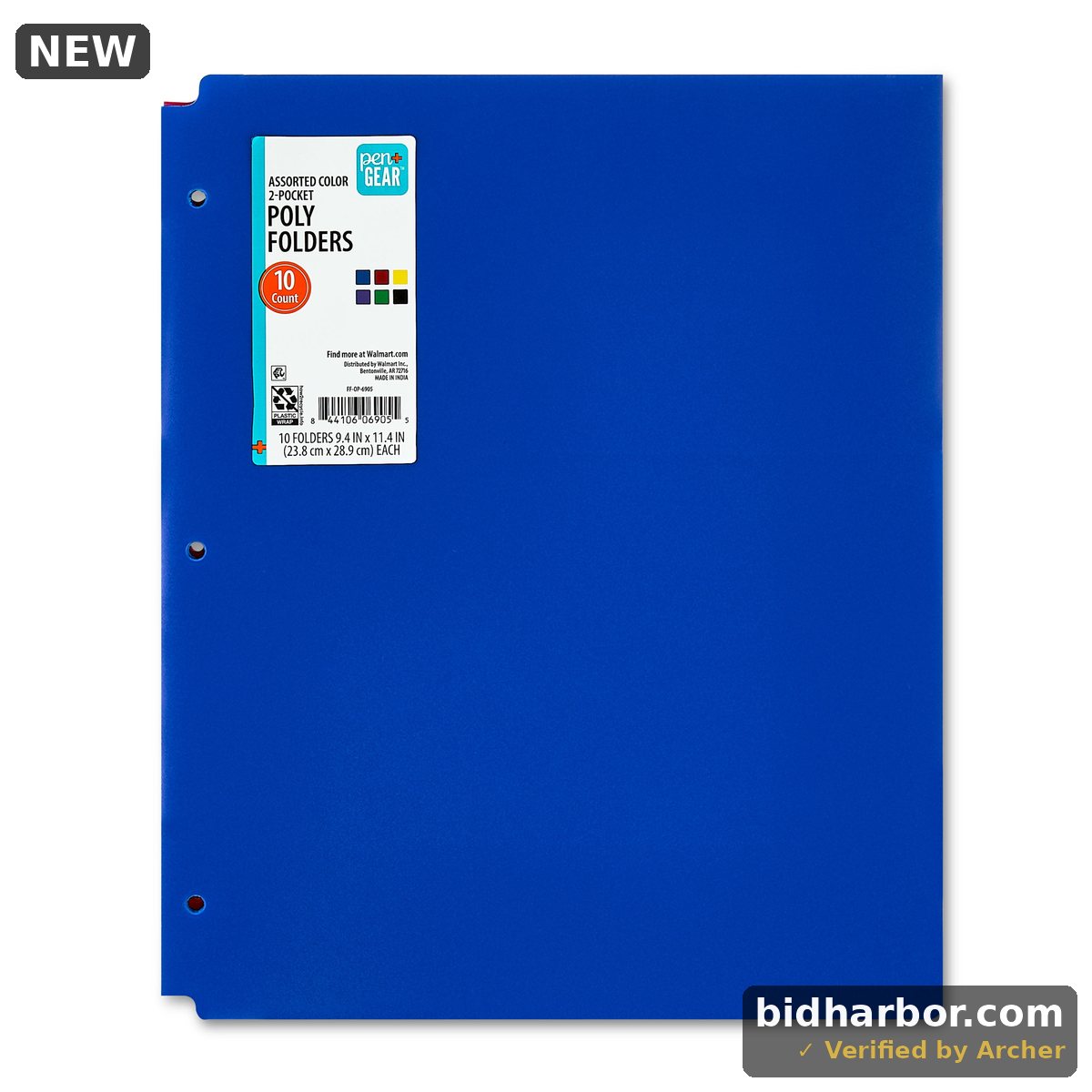 Navneet Education Limited Pen+Gear 2-Pocket Poly Folders 9.4 X 11.4 Assorted Colors
