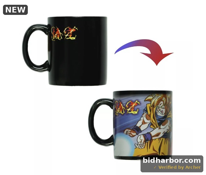 Dragon Anime Ball Changing Coffee Mug Heat-Sensitive Reactive Ceramic Cup Coffee Mug