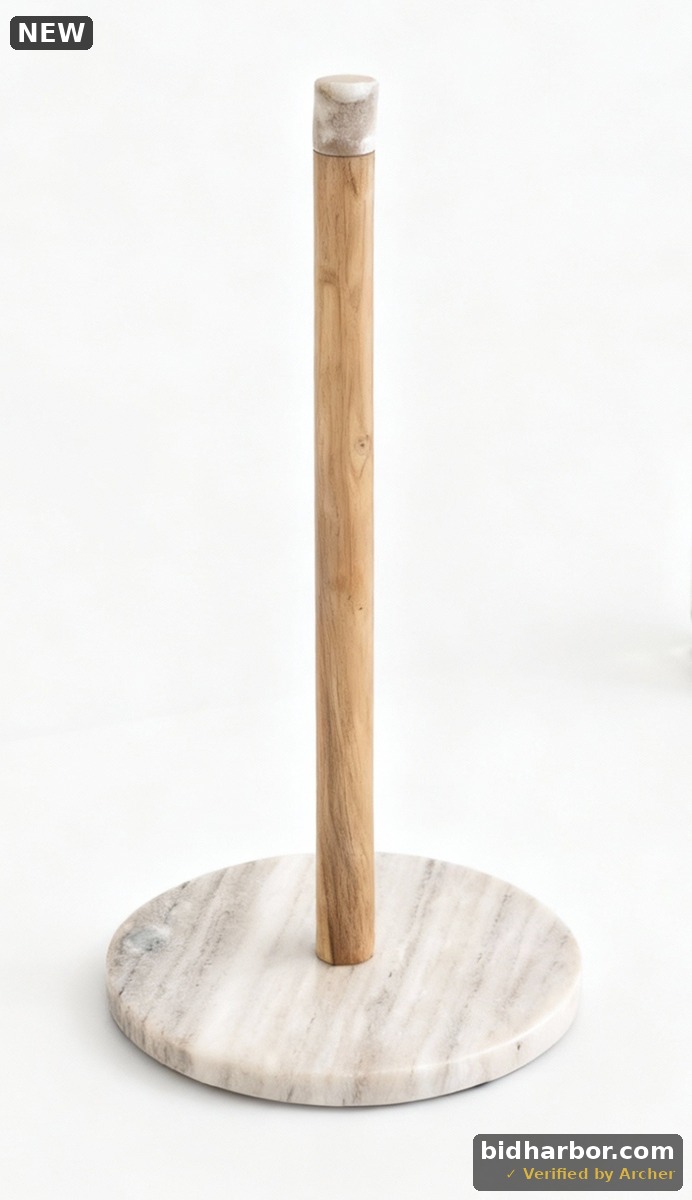 Better Homes & Gardens Countertop Paper Towel Holder, Wood & Marble