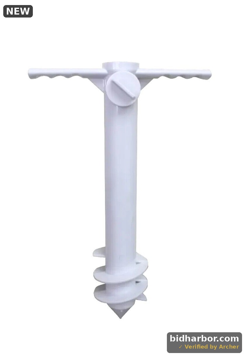 Mainstays 15.4 Size White Multi-Purpose Resin Screw-in Sand Anchor