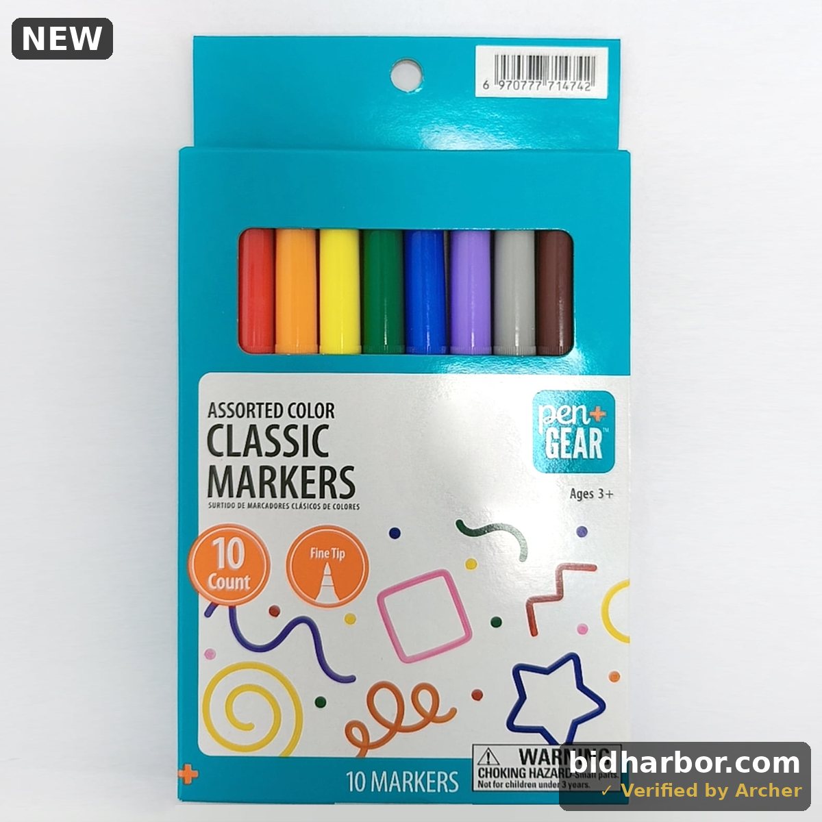 Pen + Gear 10CT Fine Liner Washable Markers Assorted Colors