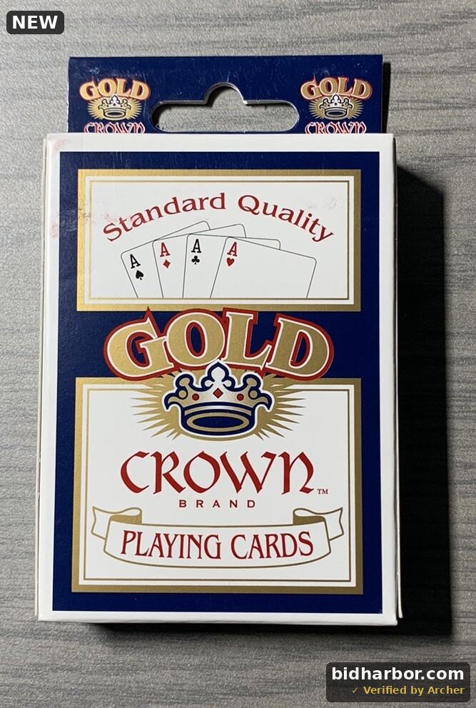 Gold Crown Quality Paper Standard Poker Playing Cards by Great Time Games