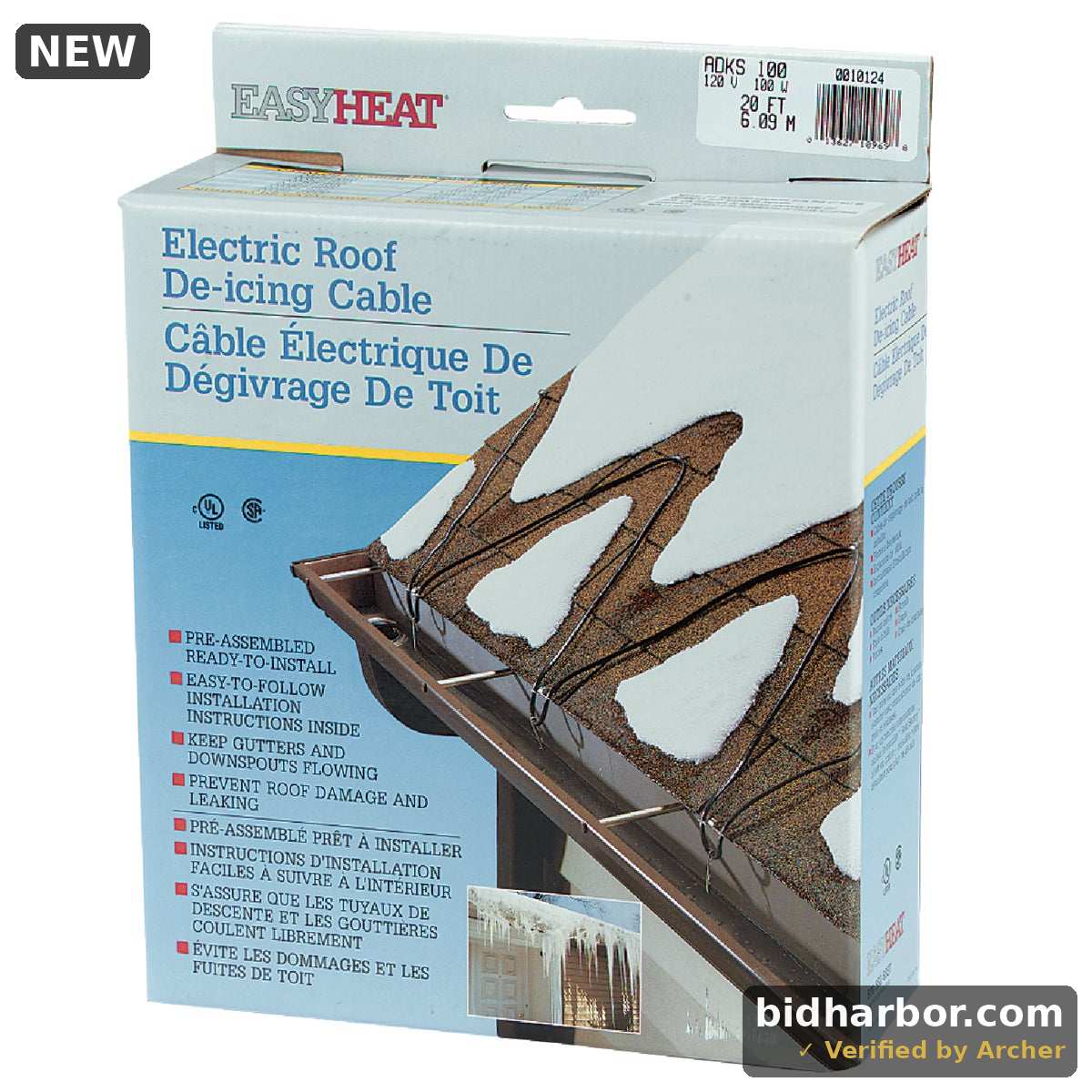 Easy Heat Roof/gutter Cable, 20-ft