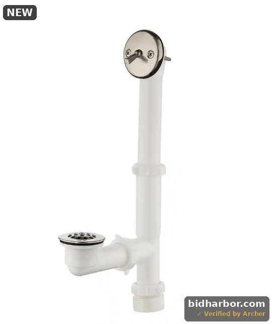Everbilt Trip Lever Bath Drain 1-1/2 In. Black / Chrome SH-7100-A-01-05-1