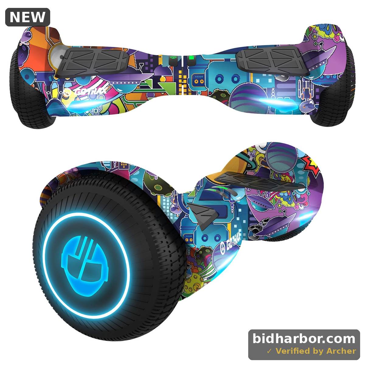 Gotrax GT-EG-GAL Edge Hoverboard With 6.2 MPH Max Speed, Galaxy