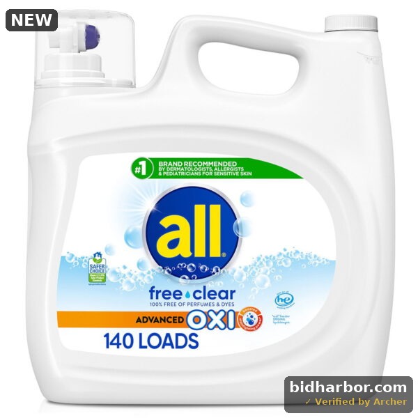 all Liquid Laundry Detergent, With Advanced OXI Stain Removers – 208oz, 140 Loads