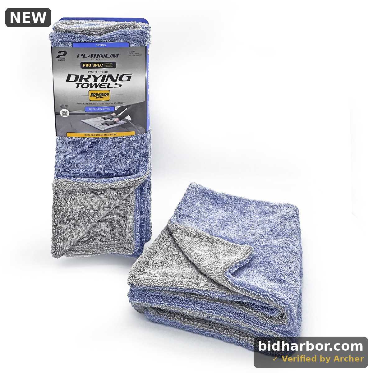 Platinum Series Pro Spec Car Cleaner Drying Towel 1000GSM Edgeless Twisted Loop Design