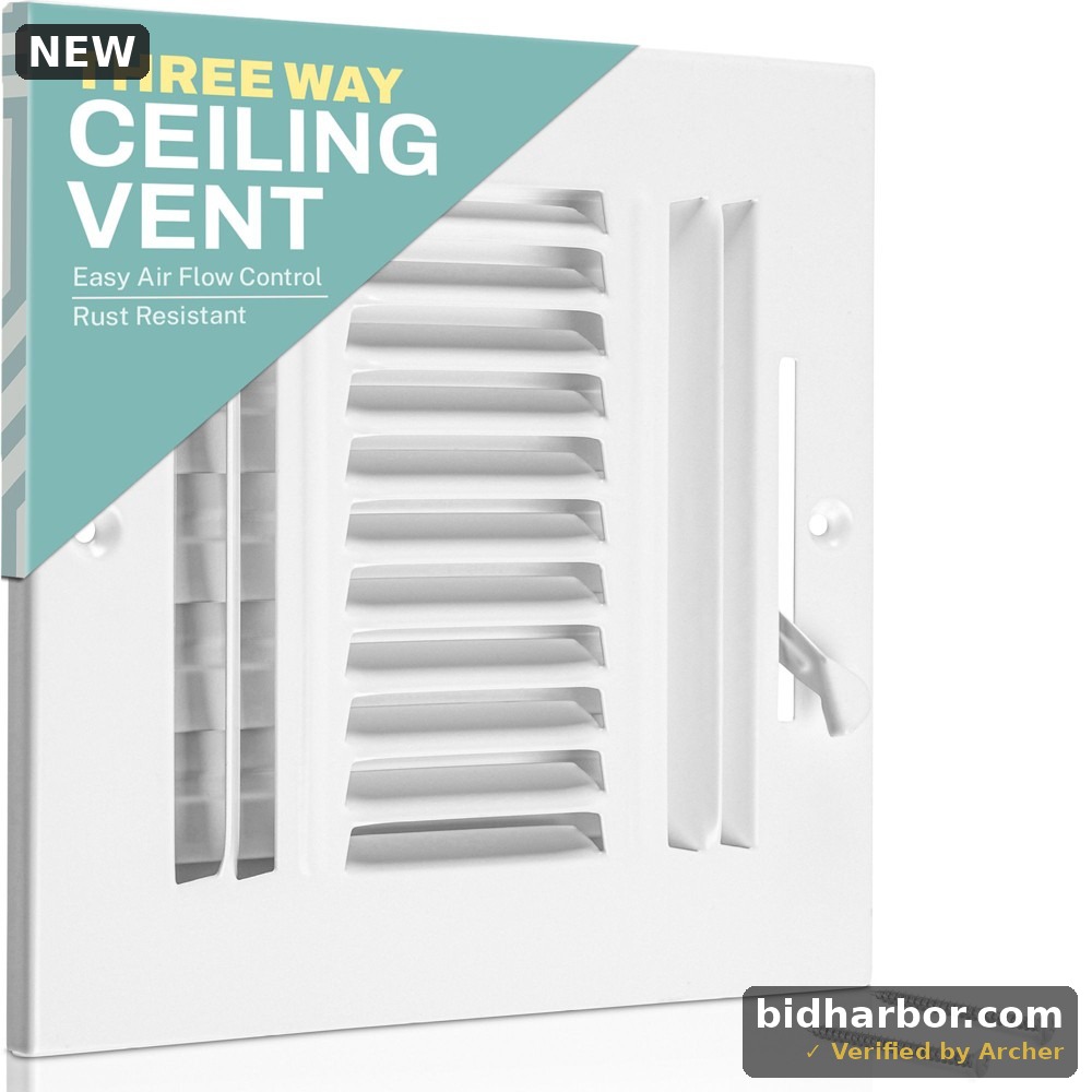Home Intuition Air Vent Cover For Ceiling Or Wall, 3-way