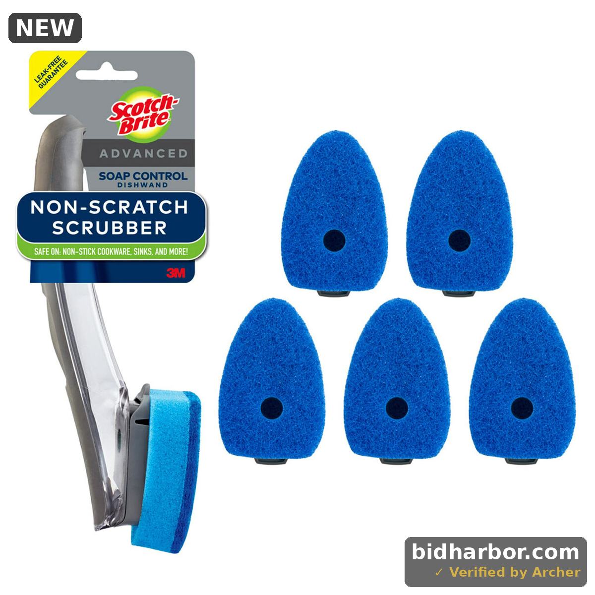 Scotch-Brite Advanced Soap Control Dishwand And Non-Scratch Refills 1 Dishwand And 5 Refills