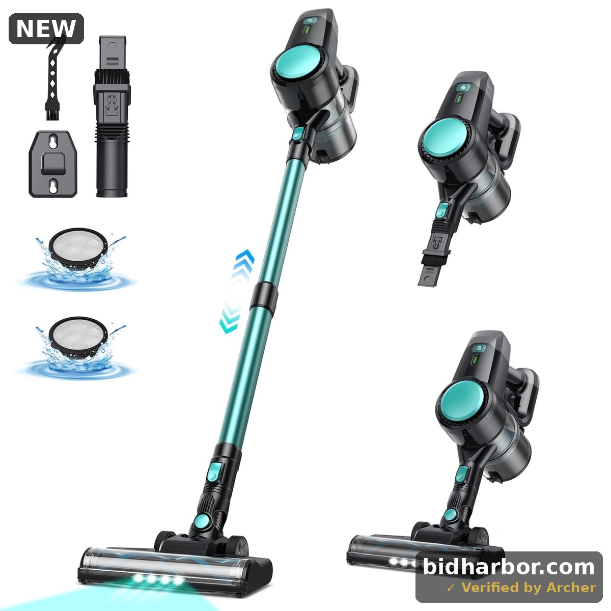 YOMA Cordless Vacuum Cleaner Ultra-Lightweight Stick Vacuum 40mins Runtime 6 in 1 Powerful Handheld Vacuum for Home Hard Floor Carpet Pet Hair
