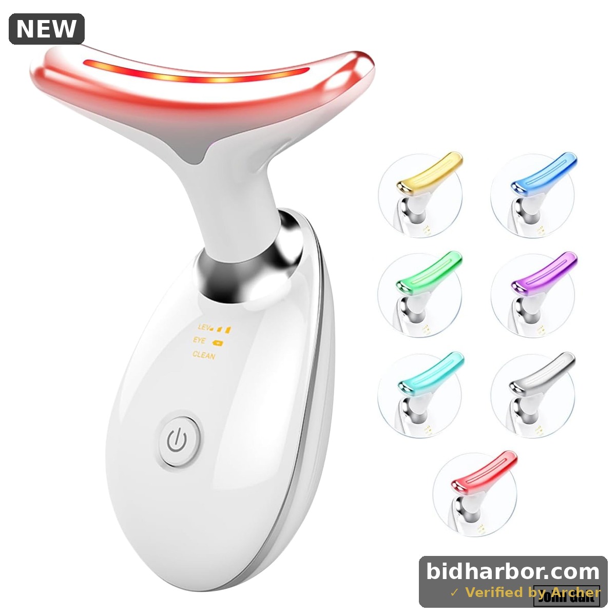 John Galt Red Light Therapy Massager for Face and Neck, 7 Color Led w/ Skin Care