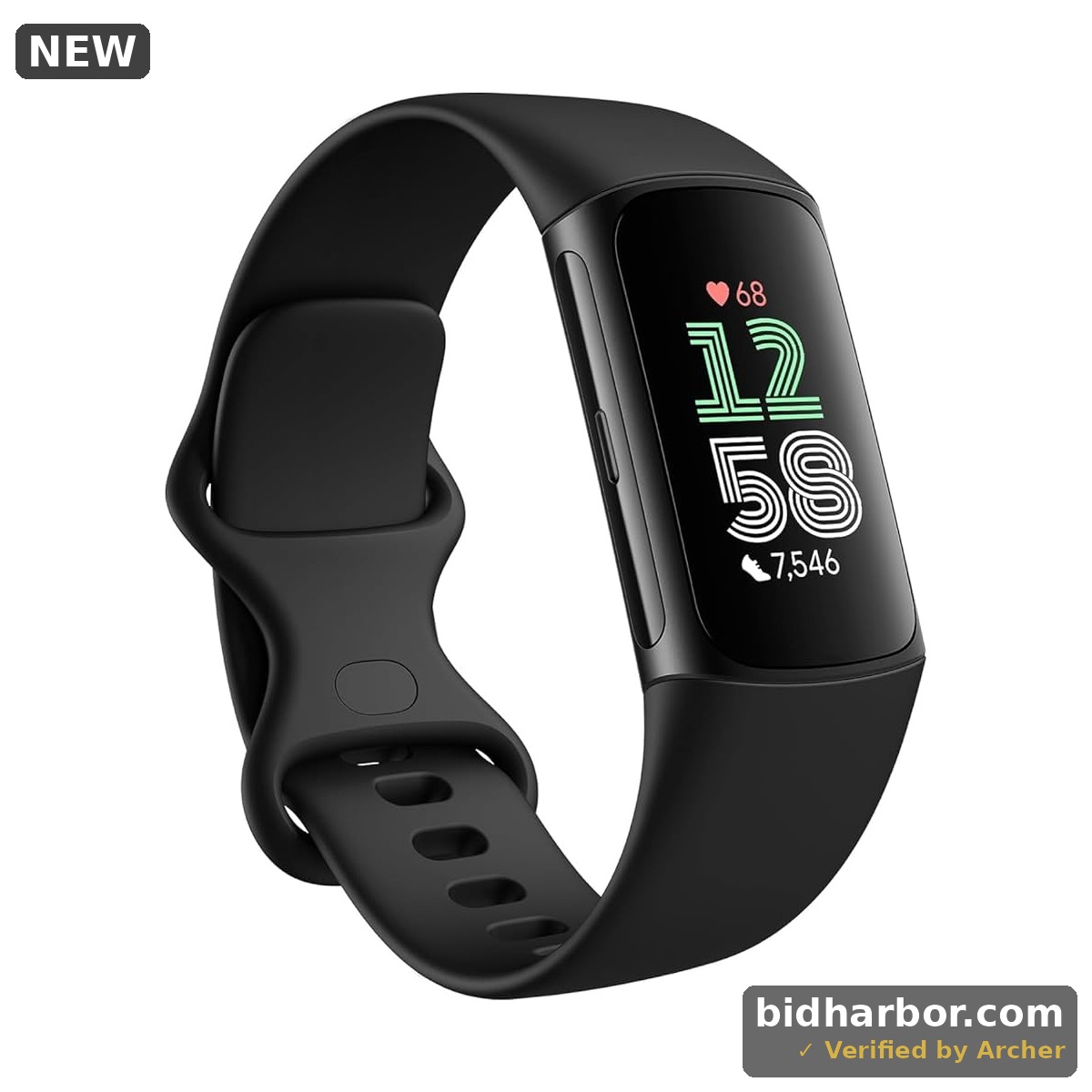 Fitbit Charge 6 Fitness Tracker with Heart Rate, GPS, Premium Membership, Health Tools - Obsidian/Black