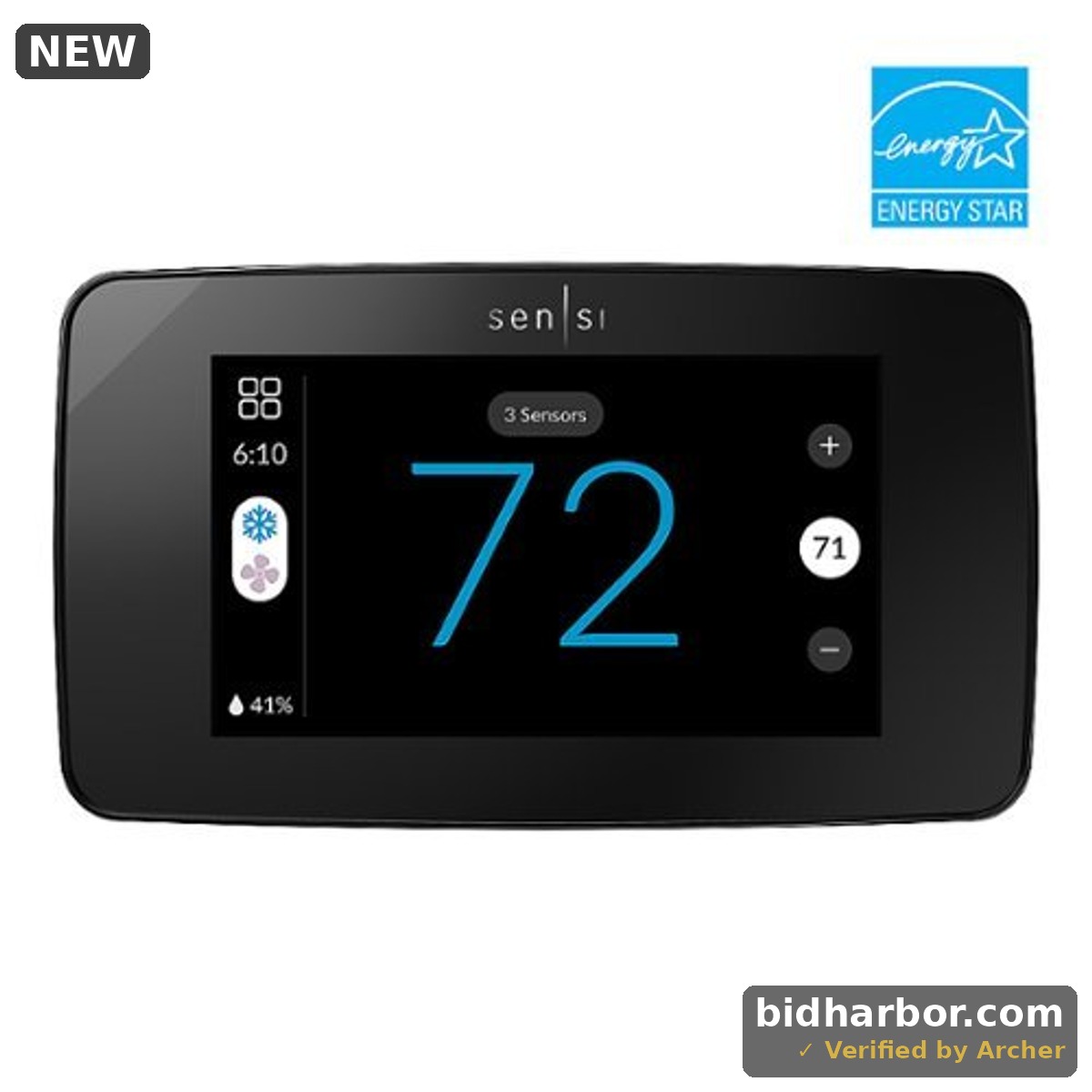 Emerson Sensi Touch 2 Smart Programmable Thermostat - Black