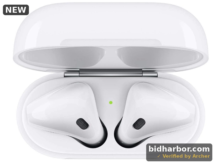 Apple AirPods (2nd Gen) Wireless Ear Buds + Lightning Charging Case + Lightning to USB Cable