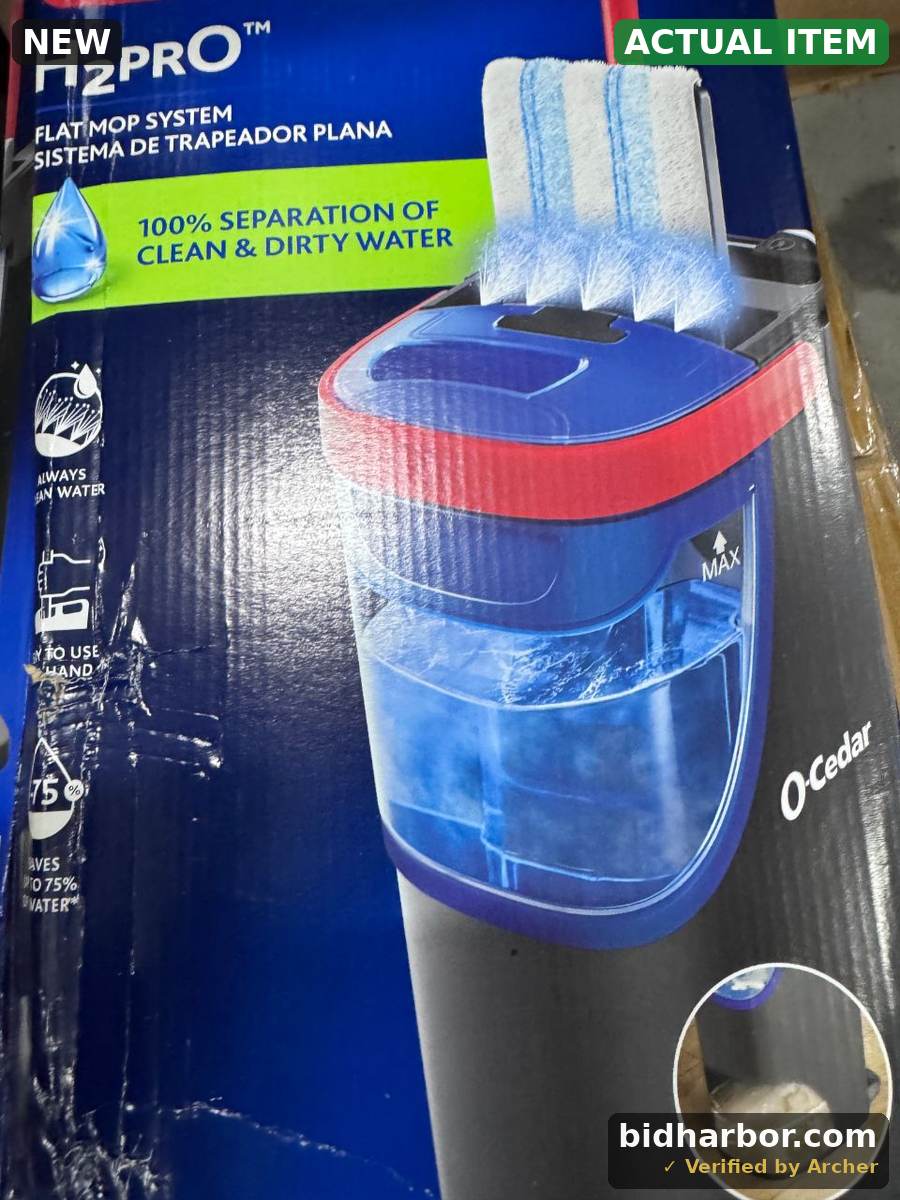 O-Cedar H2PRO Flat Mop System with Clean and Dirty Water Separation Bucket