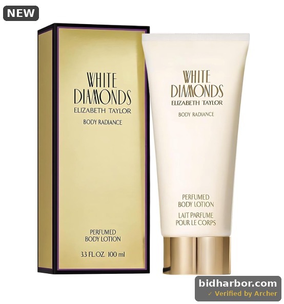 Elizabeth Taylor White Diamonds Perfumed Body Lotion for Women, 3.3 fl oz