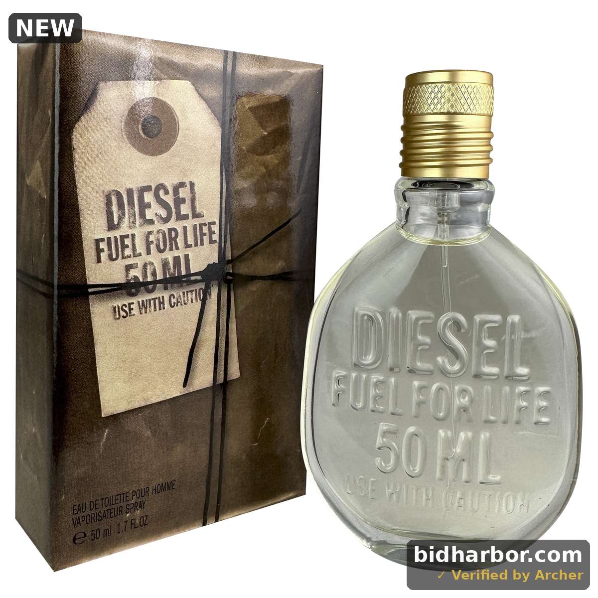Diesel Fuel for Life Pour Homme Eau de Toilette Spray for Men, 1.7 fl oz