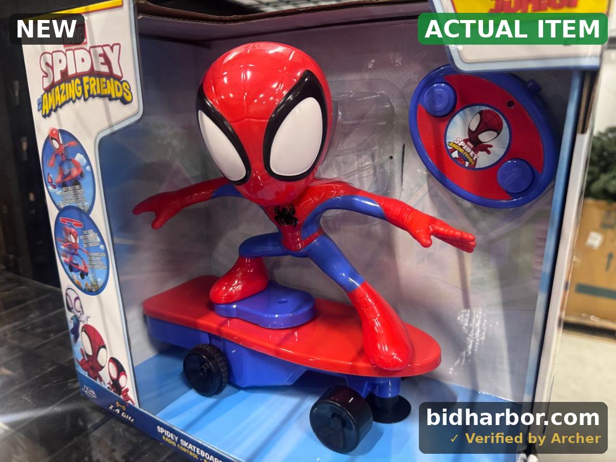 Marvel Spidey and His Amazing Friends RC Spider-Man Stunt Skateboard with Remote Control