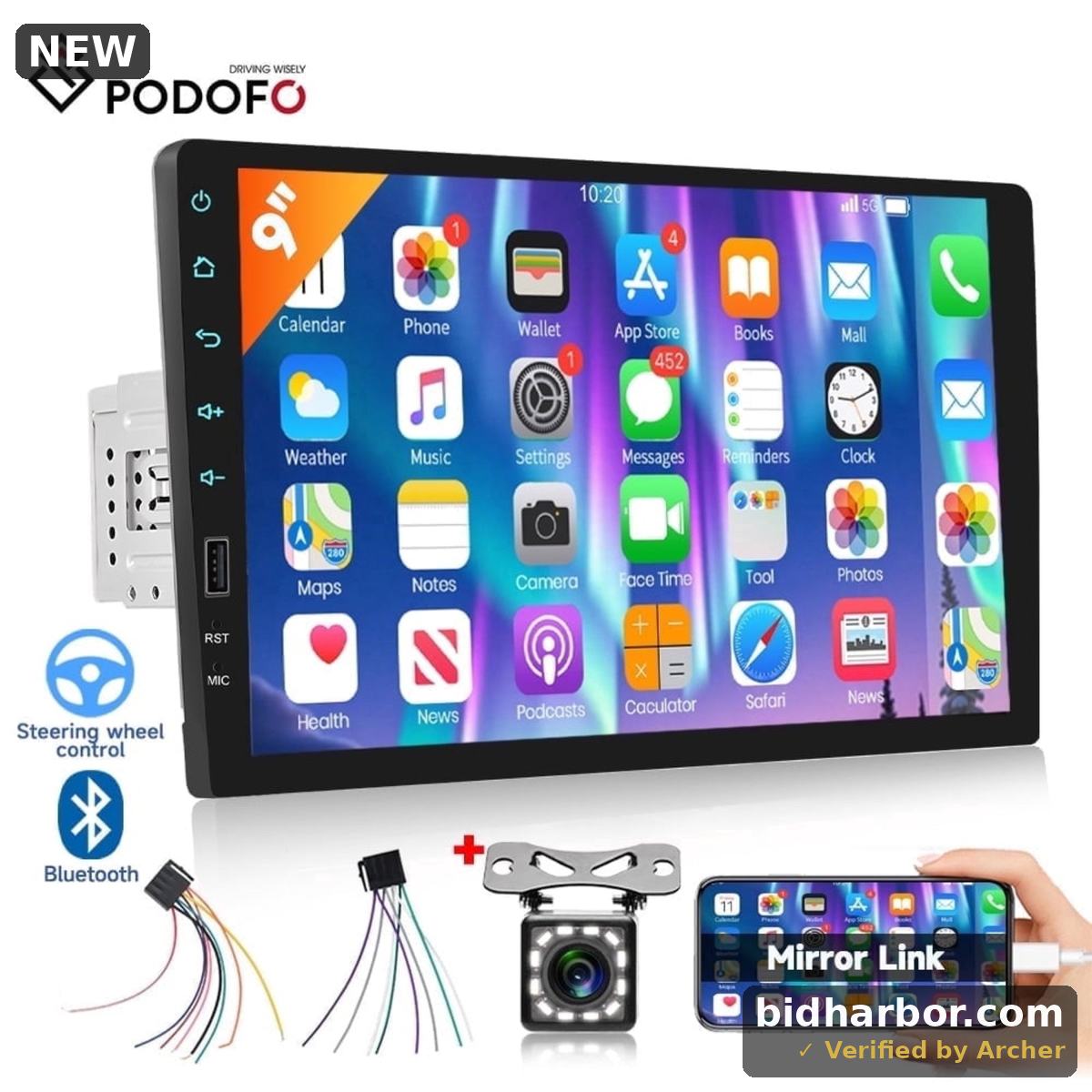 9-inch Universal Single DIN Car Multimedia MP5 Player